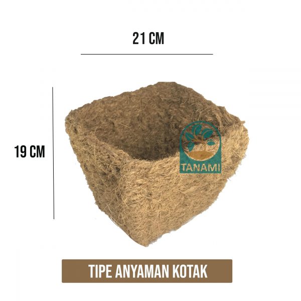 Pot Sabut Kelapa (Coco Pot) Anyaman Kotak Jual Coco Peat, Coconut