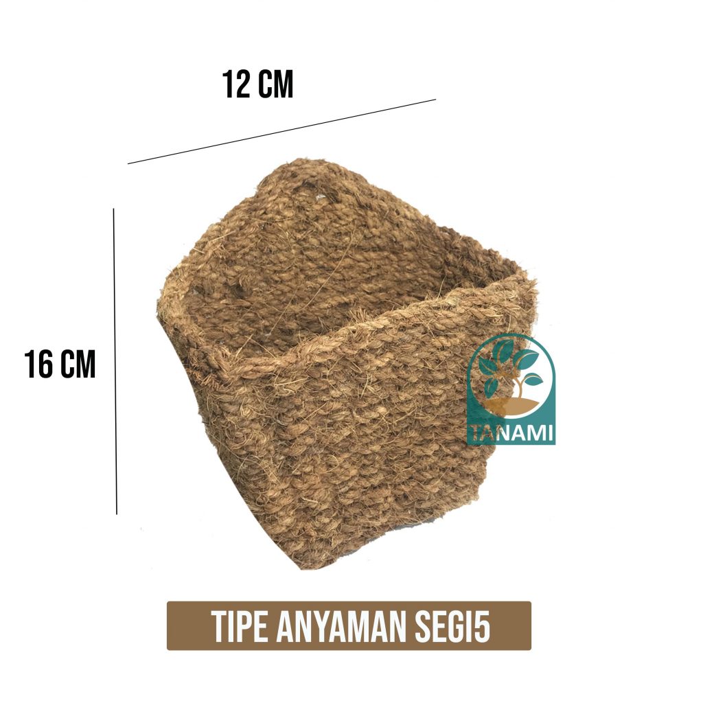 Pot Sabut Kelapa (Coco Pot) Anyaman Segi5 Jual Coco Peat, Coconut
