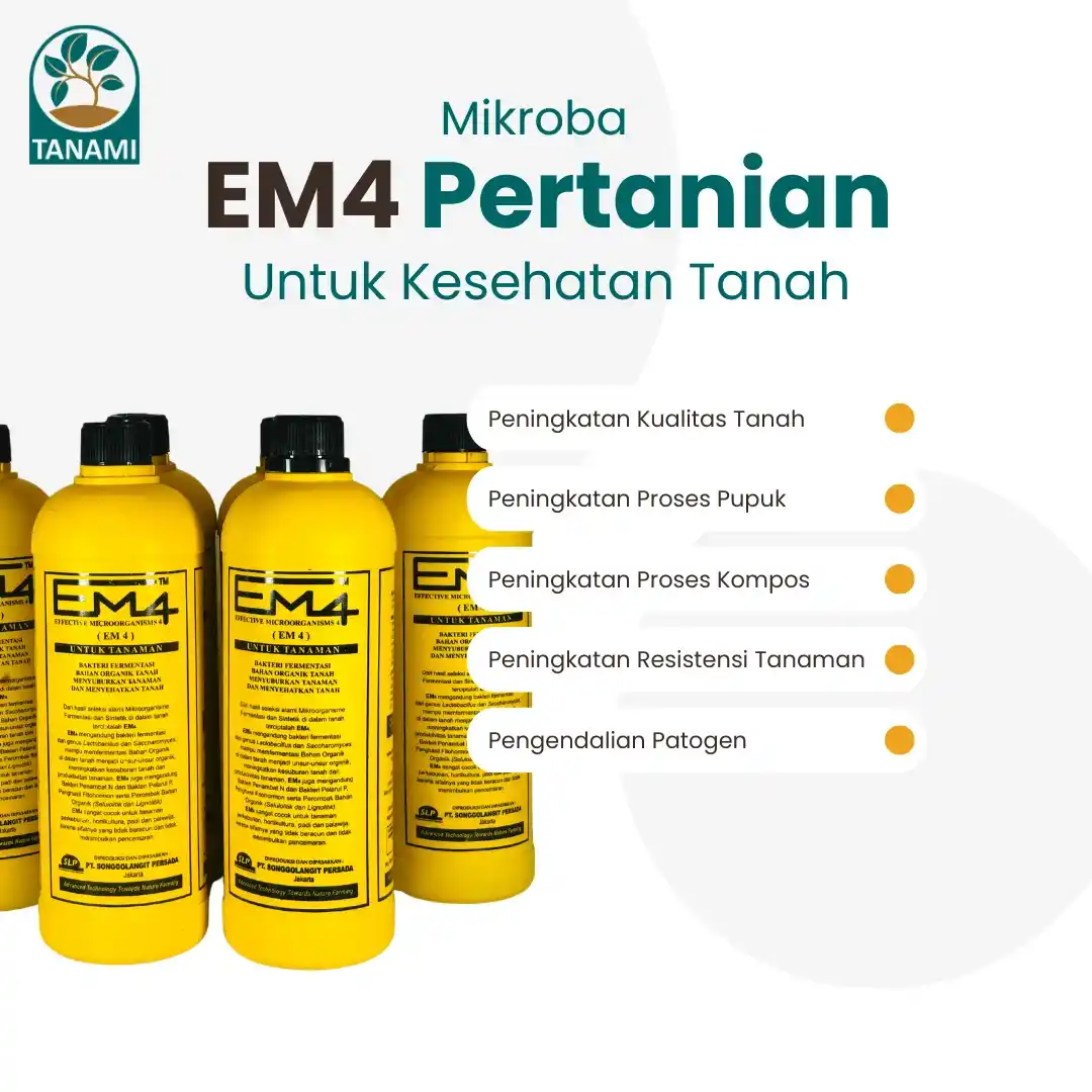 Pupuk Cair Organik EM4 Pertanian untuk Fermentasi / EM4 Kuning 1 Liter